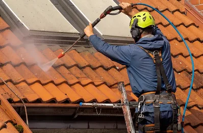 Démoussage et hydrofuge de toiture à Taden