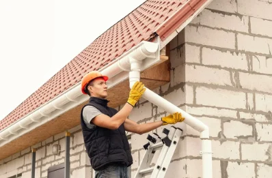 Pose et remplacement de gouttières à Taden